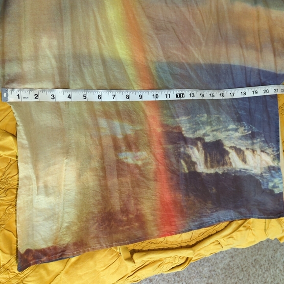 Anthropologie HD in Paris Silk Blend Photo Print Blouse L - Picture 7 of 8